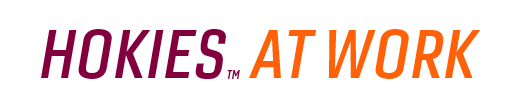 Hokies at Work White Logo